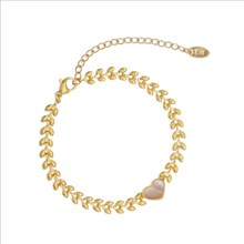 Load image into Gallery viewer, Lillian Heart Gold Plated Bracelet - Lil Creations
