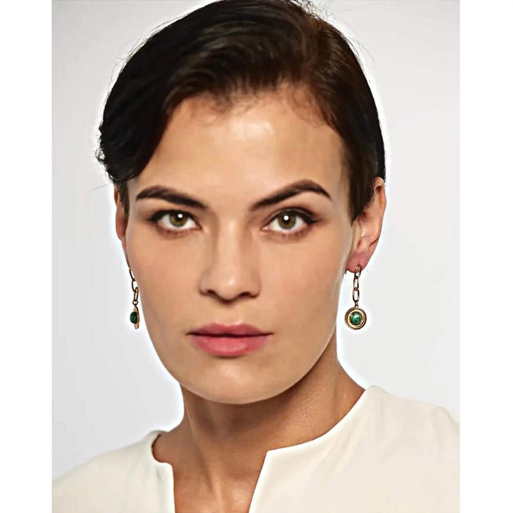 Raya Stone Gold Plated Earring - Lil Creations