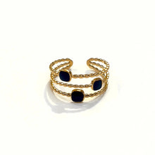 Load image into Gallery viewer, Savannah Gold Plated Ring black - Lil Creations