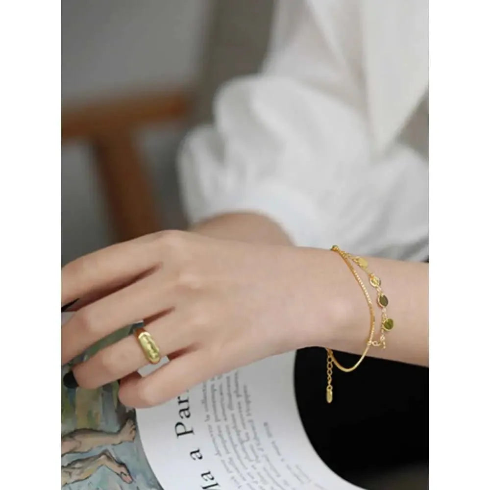 Scarlet 925 Silver Gold Plated Bracelet - Lil Creations