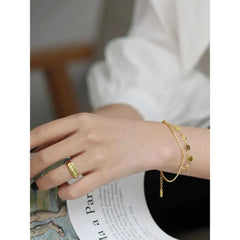 Scarlet 925 Silver Gold Plated Bracelet - Lil Creations
