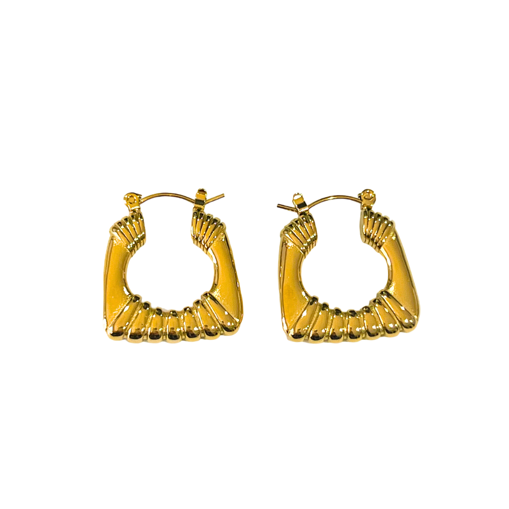 Skylar Trapezoid Gold Plated Earring