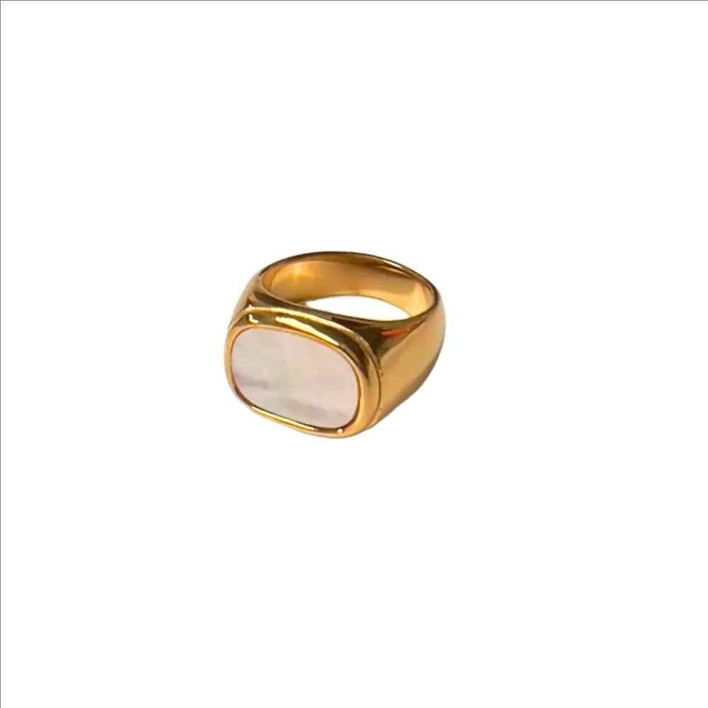 Arlat Shell Gold Plated Ring - Lil Creations